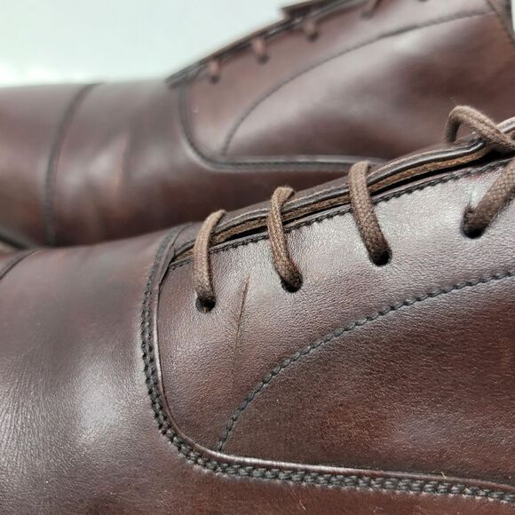 J.M. Weston Richelieu Men\'s Size 10 Oxford Derby Brown Leather 300 Cap Toe main image 5